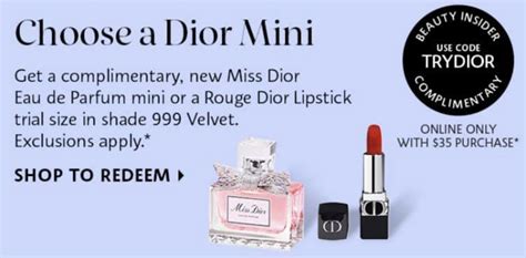 dior perfume promo code